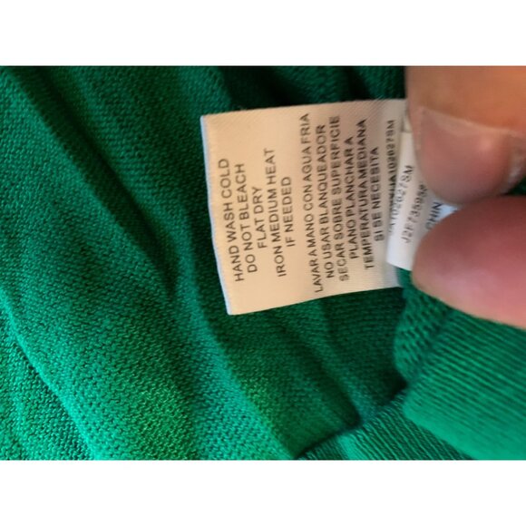 Joseph A Womens Size XLarge Green Cardigan Sweater Rayon with Pockets - Picture 3 of 9